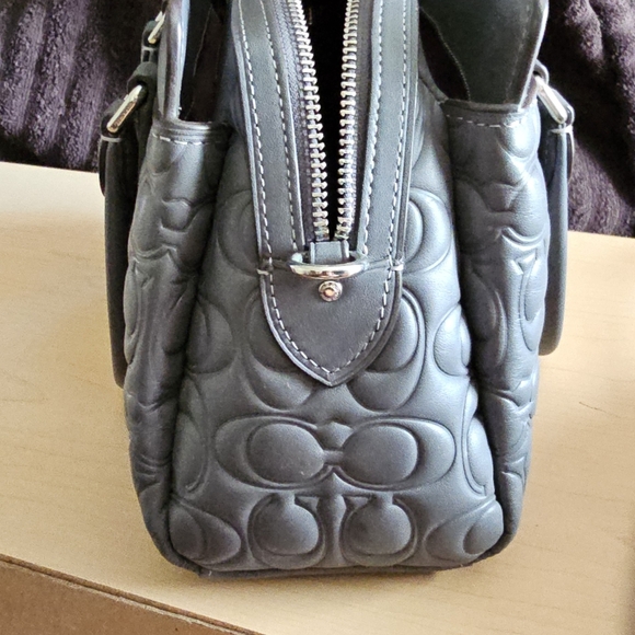 Coach Gray Mini Darcie With Matching Wallet - Picture 3 of 6